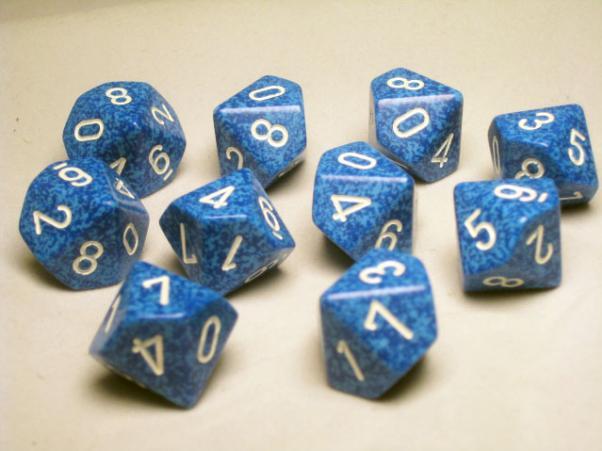 Chessex (25106): D10: Speckled: Water 