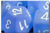 Chessex (27606): D6: 16mm: Frosted: Blue/White 