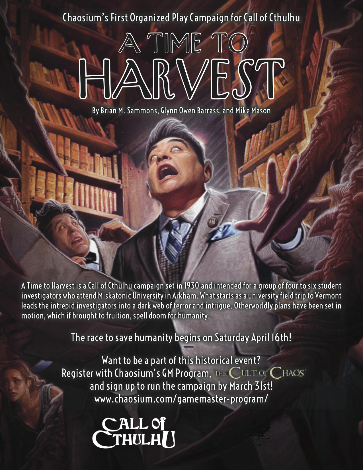 Call of Cthulhu (7th Edition): A Time to Harvest (HC) 