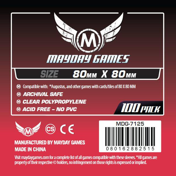 Mayday: Red Label: Card Sleeves (100) 80mmx80mm 