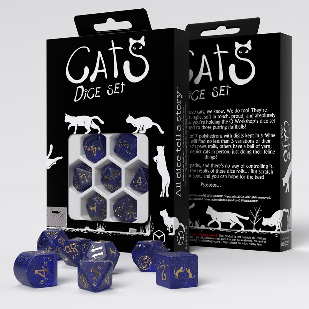 Cats Modern Dice Set Meowster 