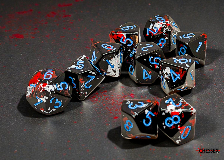 Chessex (24206): D10: Brush: Dark Side/Blue 
