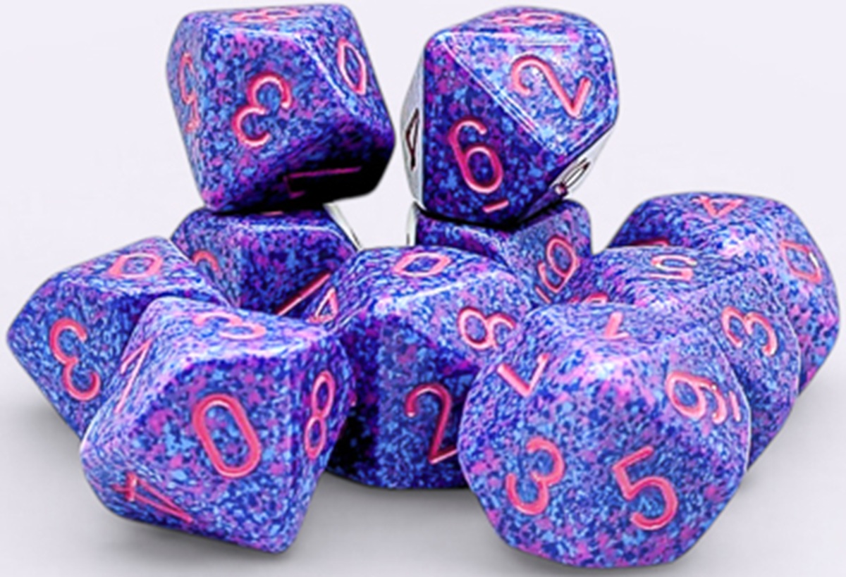 Chessex (25167): D10: Speckled: Purple Passion 