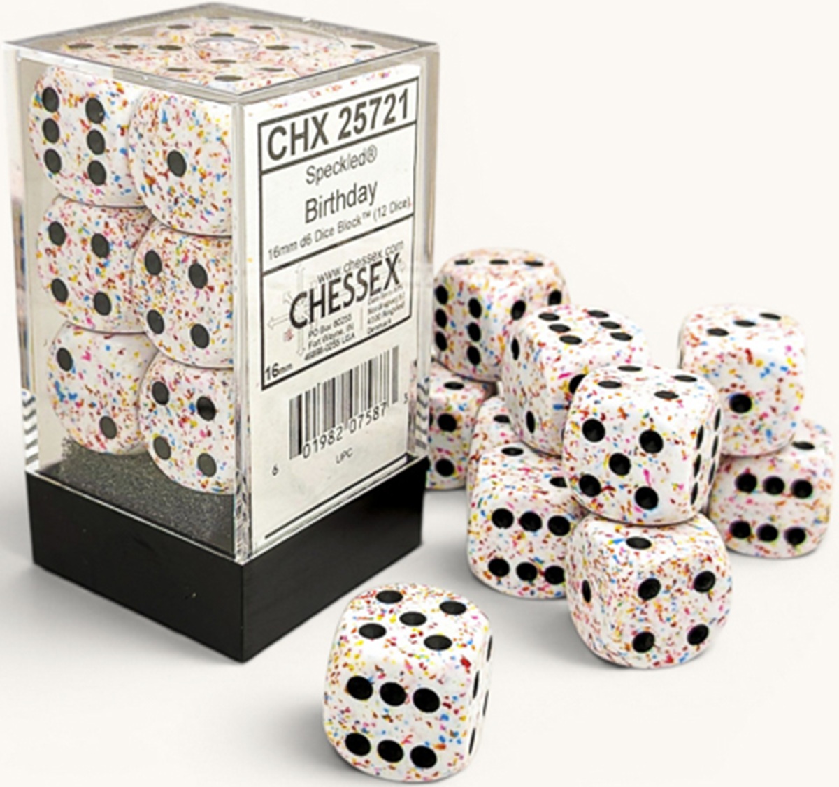 Chessex (25721): D6: 16mm: Speckled: Birthday 