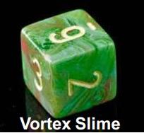 Chessex (27715): D6: 16mm: Vortex: Slime/Yellow 