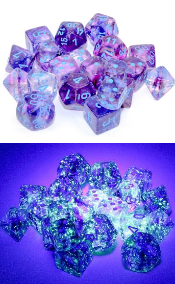 Chessex (3057): D6: 30mm: Nebula: Nocturnal/Blue Luminary 