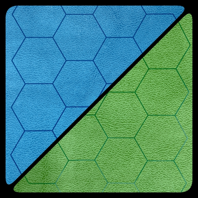 Chessex: Reversible Battlemat 1 Hex Blue-Green (23.5" x 26")  