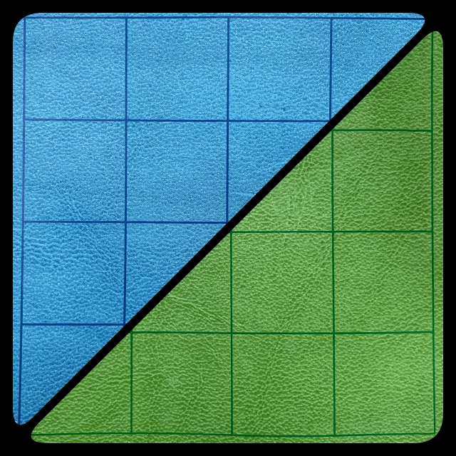 Chessex: Reversible Battlemat 1 Squares Blue-Green (23.5" x 26") 