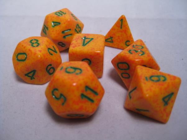 Chessex (25312): Polyhedral 7-Die Set: Speckled: Lotus 