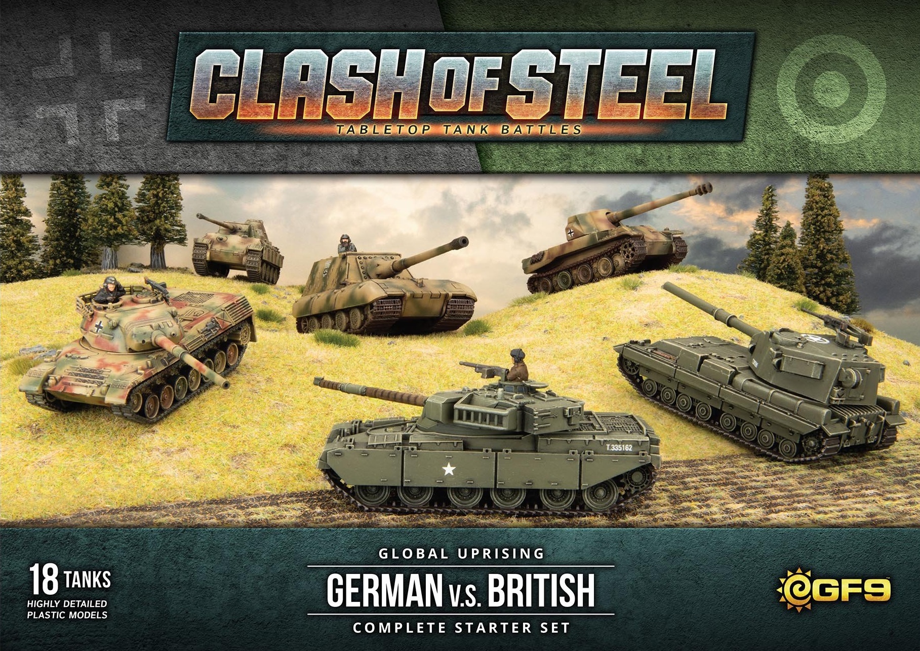 Clash of Steel: GLOBAL UPRISING GERMAN VS BRITISH COMPLETE STARTER SET 