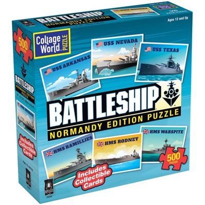 Classic Mystery 500 Piece Puzzle: Battleship Collage (DAMAGED) 