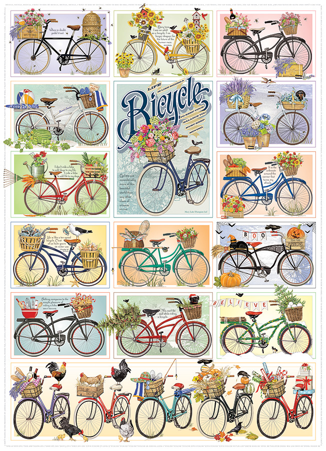 Cobble Hill Puzzles (1000): Bicycles  