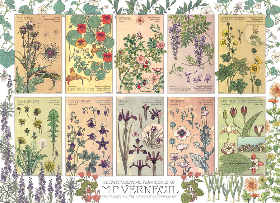Cobble Hill Puzzles (1000): Botanicals by Verneuil 