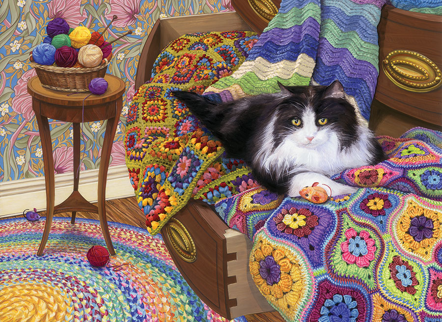 Cobble Hill Puzzles (1000): Comfy Cat 