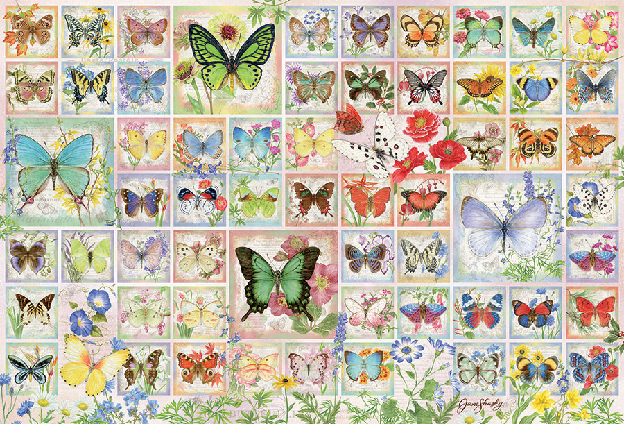 Cobble Hill Puzzles (2000): Butterflies and Blossoms 