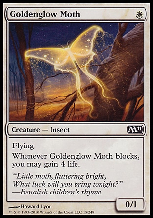 MTG: Core Set 2011 015: Goldenglow Moth 
