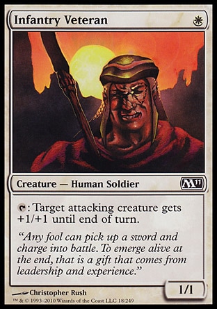 MTG: Core Set 2011 018: Infantry Veteran 