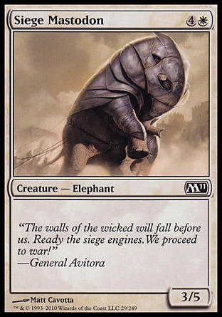 MTG: Core Set 2011 029: Siege Mastodon 