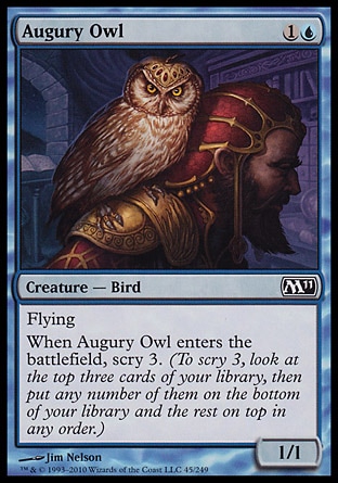 MTG: Core Set 2011 045: Augury Owl (FOIL) 