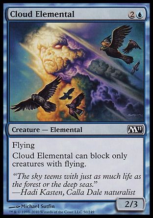 MTG: Core Set 2011 050: Cloud Elemental (FOIL) 