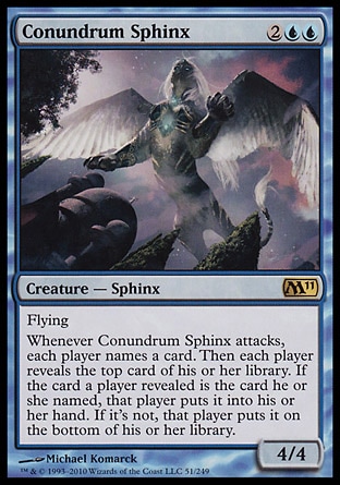 MTG: Core Set 2011 051: Conundrum Sphinx (FOIL) 