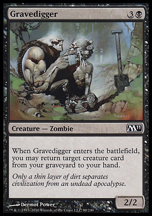MTG: Core Set 2011 098: Gravedigger (FOIL) 