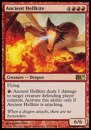 MTG: Core Set 2011 122: Ancient Hellkite Pre-Release (FOIL) 