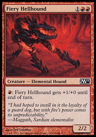 MTG: Core Set 2011 136: Fiery Hellhound (FOIL) 