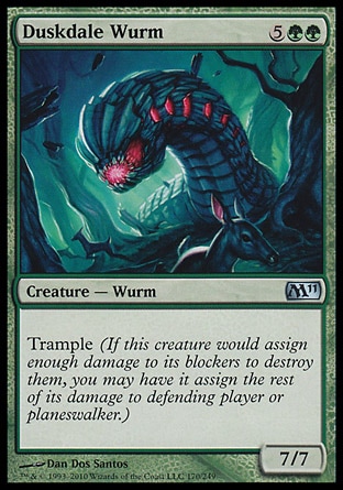 MTG: Core Set 2011 170: Duskdale Wurm (FOIL) 
