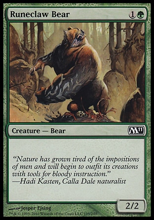 MTG: Core Set 2011 195: Runeclaw Bear (FOIL) 