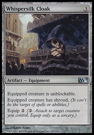 MTG: Core Set 2011 221: Whispersilk Cloak 