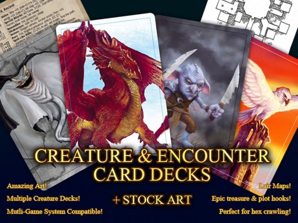 Creature & Encounter Card Decks: Fey, Constructs & Wildlife 