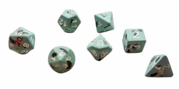 Crit Hit Ceramics (7 Dice): Dark Castle Standard Set 