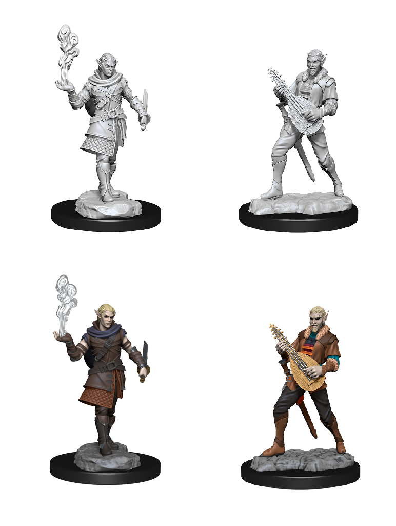 Critical Role Unpainted Minis: PALLID ELF ROGUE/BARD MALE 