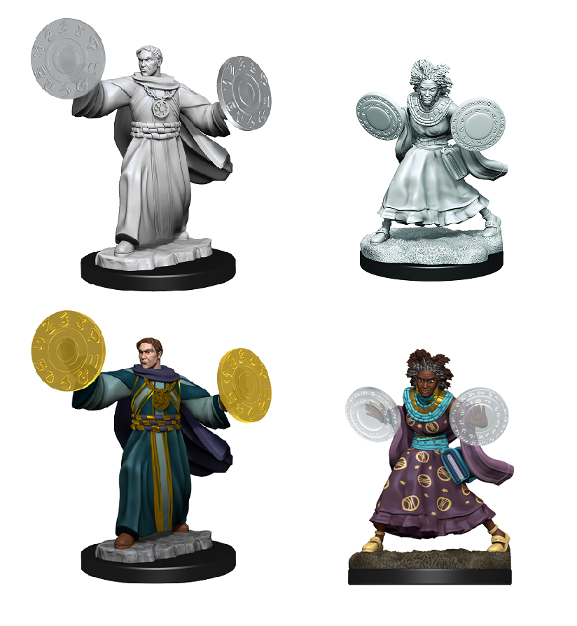 Critical Role Unpainted Minis: HUMAN GRAVITURGY/CHRONURGY WIZARDS 
