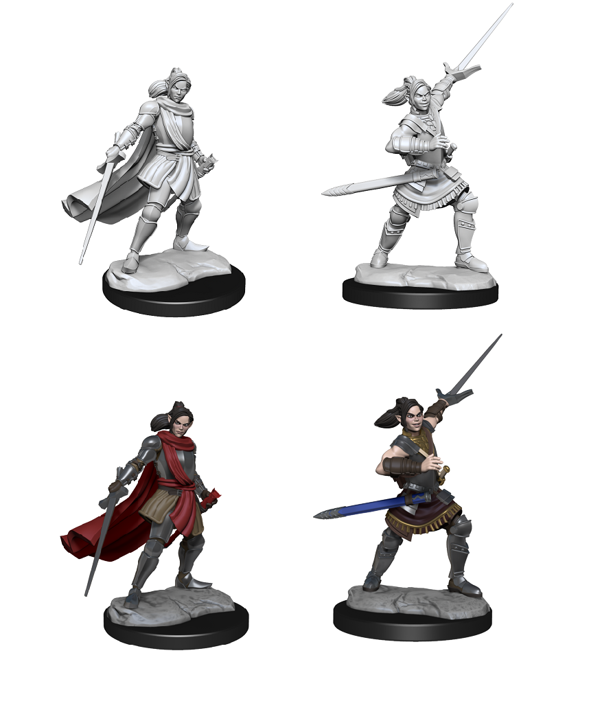 Critical Role Unpainted Minis: HALF-ELF PALADIN XHORHAS 
