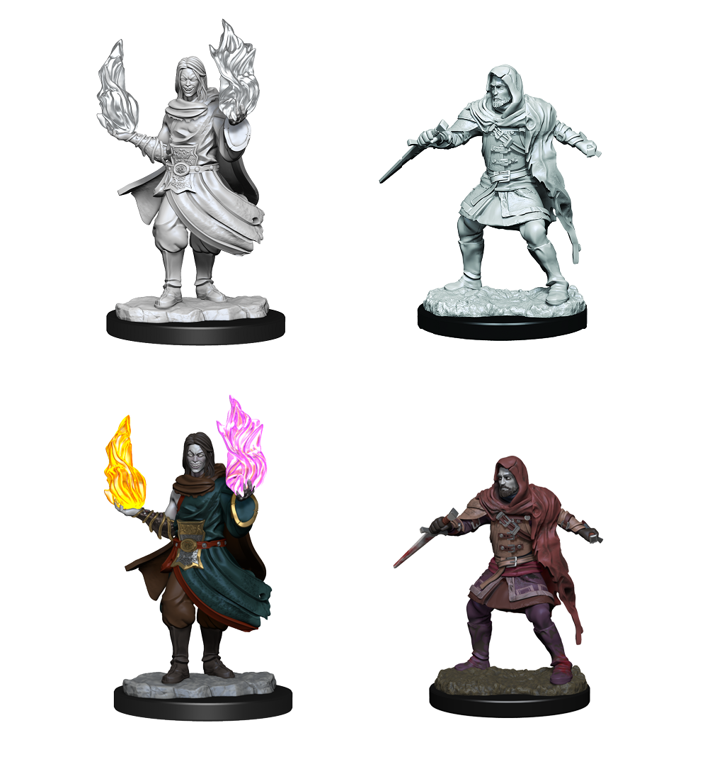 Critical Role Unpainted Minis: HOLLOW ONE ROGUE/SORCEROR MALE 