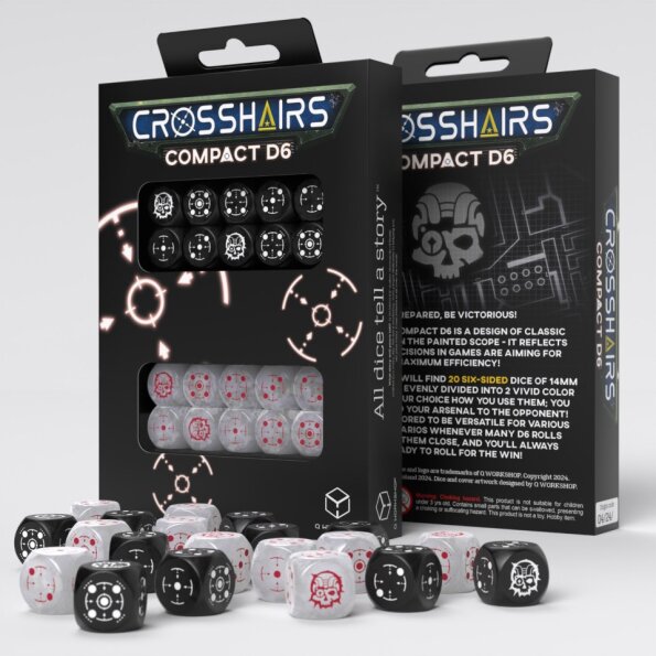 Crosshairs Compact D6: Black and Pearl (20) 