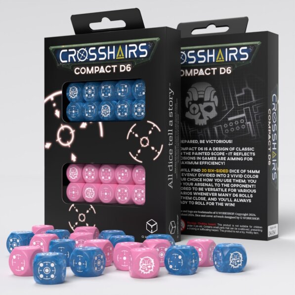 Crosshairs Compact D6: Blue and Pink (20) 