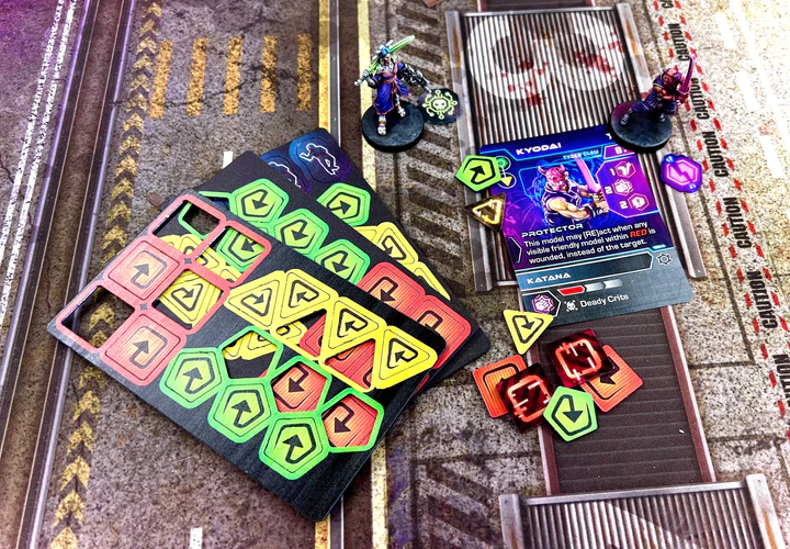 Cyberpunk: Combat Zone: Acrylic Tokens 