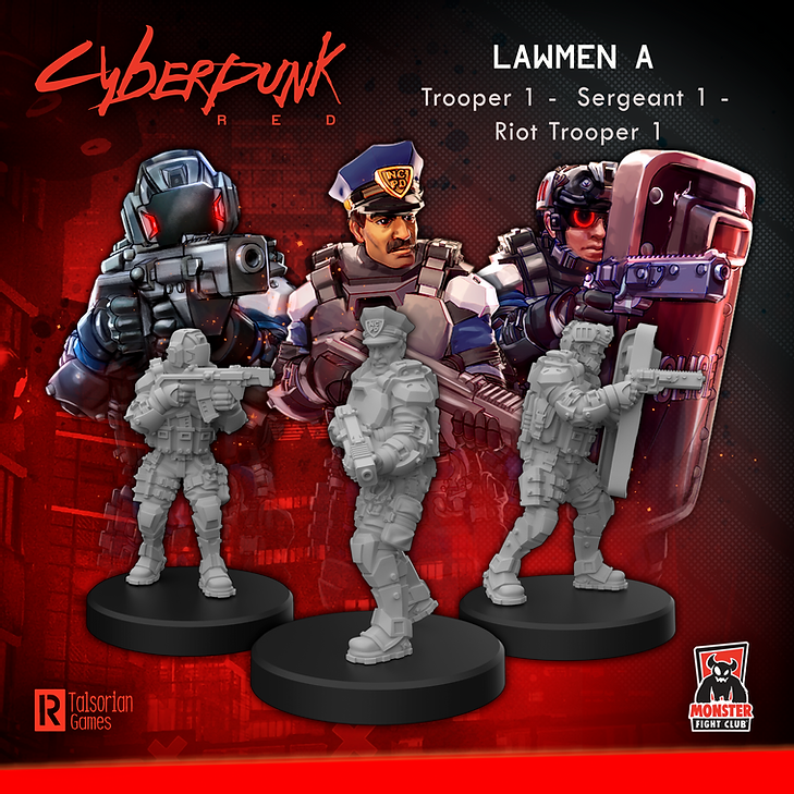 Cyberpunk Red: Lawmen Set A (Trooper/Sergeant/Riot) 