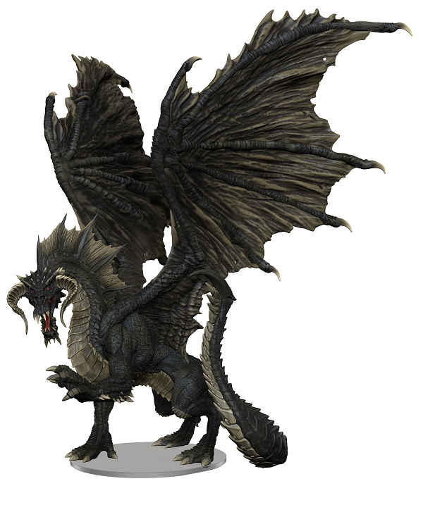 D&D Icons of the Realms: Adult Black Dragon 