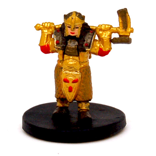 D&D Icons of the Realms Tyranny of Dragons: #047 Gold Dwarf Female Cleric (Fixed) 