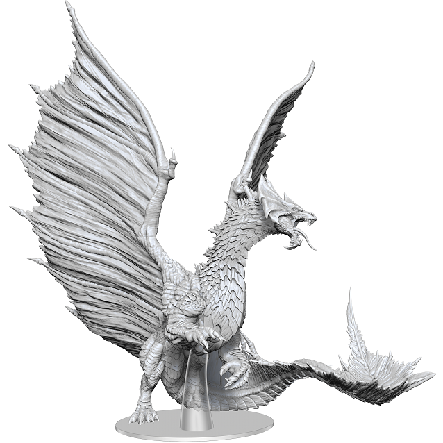 D&D Icons of the Realms Unpainted: Adult Brass Dragon 