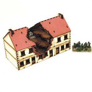 4Ground Miniatures: 15mm Pre-Painted: Damaged Terrace Type2