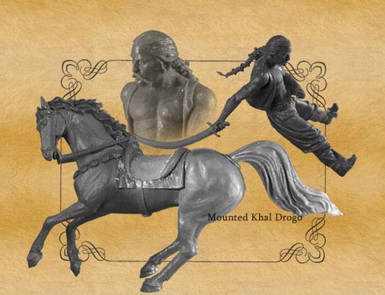 Dark Sword Miniatures: A Game of Thrones: Mounted Khal Drogo 