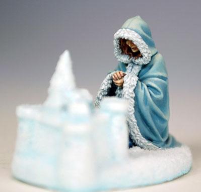 Dark Sword Miniatures: A Game of Thrones: Sansa Stark Building Snow Castle 