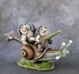 Dark Sword Miniatures: Critter Kingdoms- Hedgehogling Cavalry on Snail 