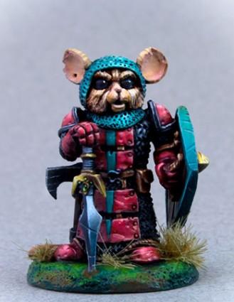 Dark Sword Miniatures: Critter Kingdoms- Mouse Warrior with Sword & Shield 