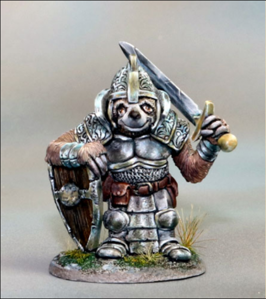 Dark Sword Miniatures: Critter Kingdoms- Sloth Paladin with Sword & Shield 